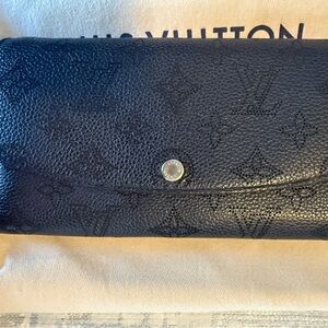 Louis Vuitton Iris Black Mahina Monogram Wallet